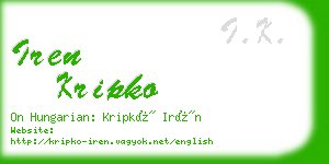 iren kripko business card